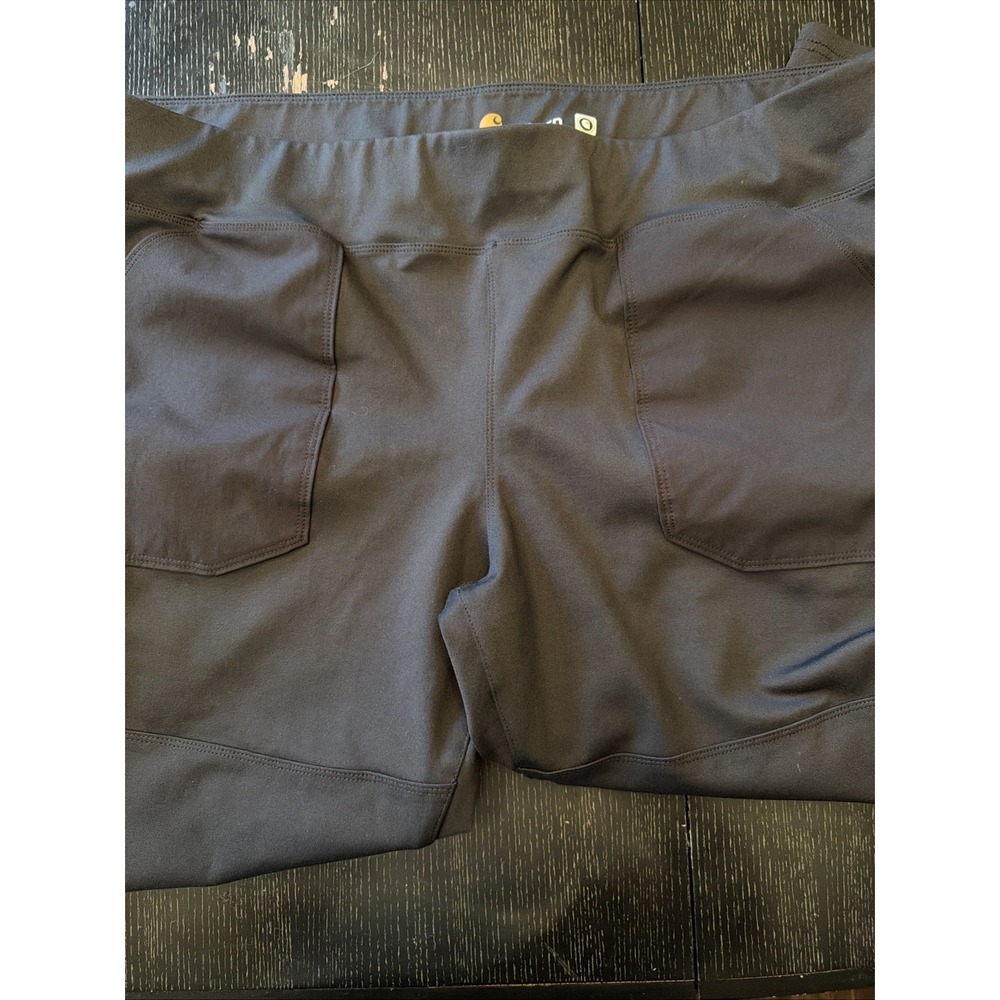 Carhartt Force Fitted Black Cargo Work Pants Thigh Pocket Womens 2X Regular (D)